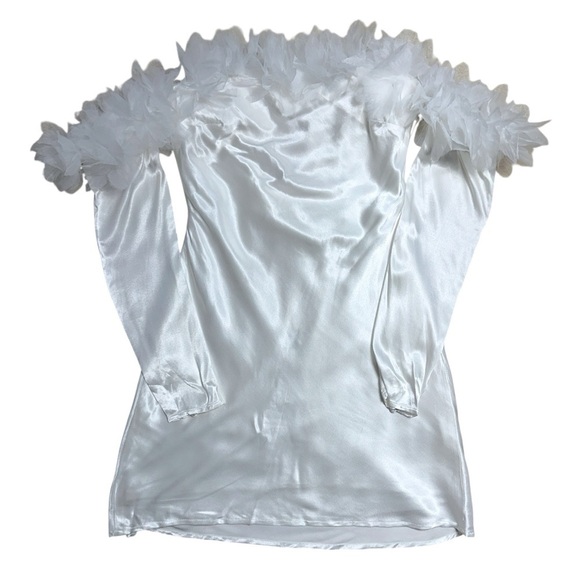 For Love & Lemons White Satin Mila Mini Dress Womens S - Picture 2 of 8